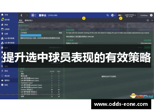 提升选中球员表现的有效策略