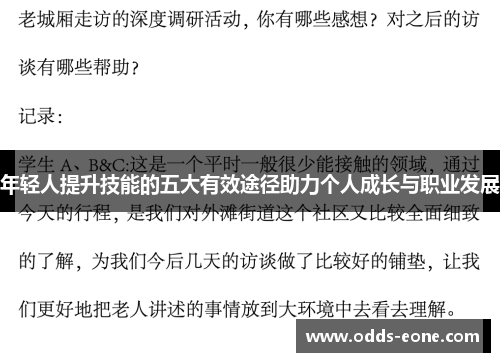 年轻人提升技能的五大有效途径助力个人成长与职业发展